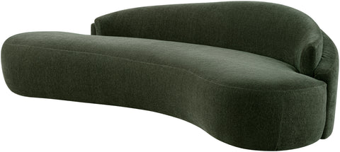 Celine 101" Green Chenille Fabric Upholstered Sofa, 1 Piece