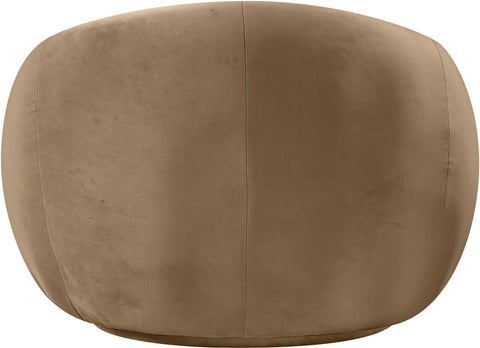 Delaney Beige Velvet Upholstered Chair, 1 Piece