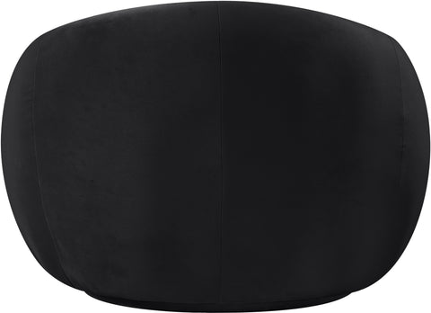 Delaney Black Velvet Upholstered Chair, 1 Piece