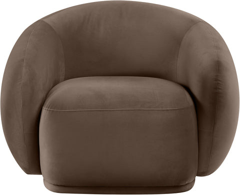 Delaney Brown Velvet Upholstered Chair, 1 Piece