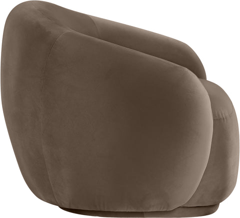 Delaney Brown Velvet Upholstered Chair, 1 Piece