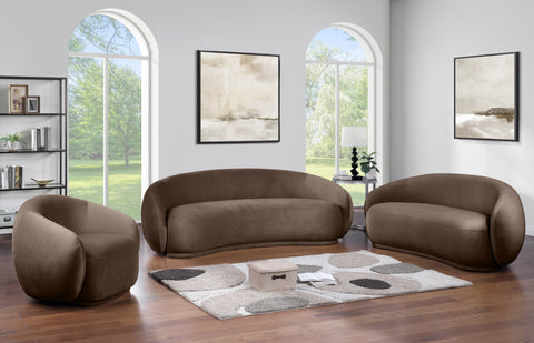 Delaney Brown Velvet Upholstered Chair, 1 Piece