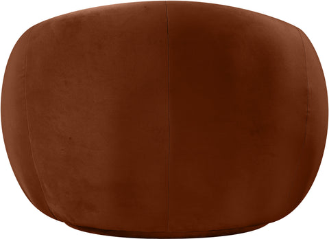 Delaney Cognac Velvet Upholstered Chair, 1 Piece