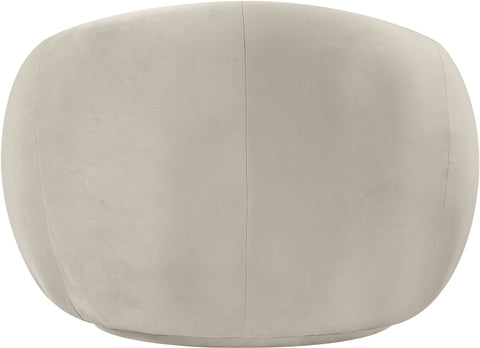 Delaney Cream Velvet Upholstered Chair, 1 Piece