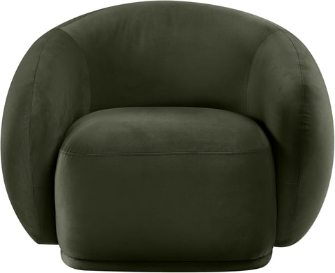 Delaney Green Velvet Upholstered Chair, 1 Piece