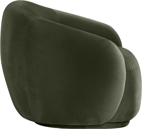 Delaney Green Velvet Upholstered Chair, 1 Piece