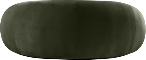 Delaney 77" Green Velvet Upholstered Loveseat, 1 Piece