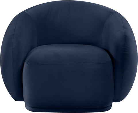 Delaney Navy Velvet Upholstered Chair, 1 Piece