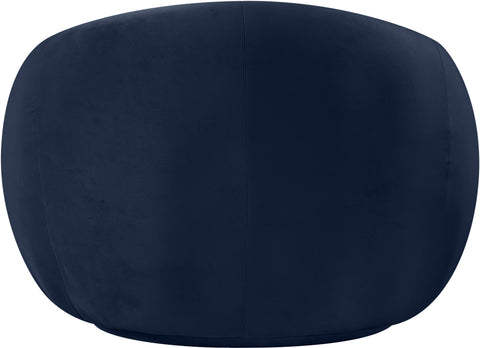 Delaney Navy Velvet Upholstered Chair, 1 Piece