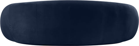 Delaney 93" Navy Velvet Upholstered Sofa, 1 Piece