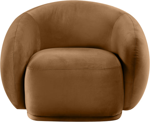 Delaney Saddle Velvet Upholstered Chair, 1 Piece