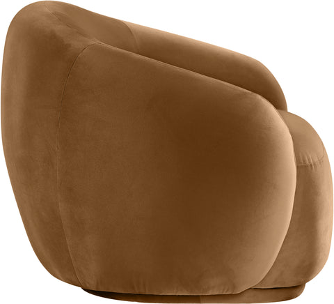 Delaney Saddle Velvet Upholstered Chair, 1 Piece