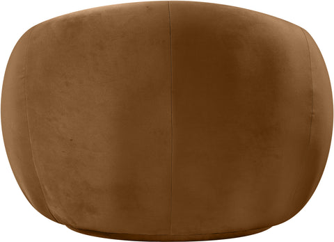 Delaney Saddle Velvet Upholstered Chair, 1 Piece