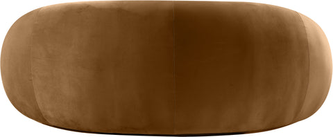 Delaney 77" Saddle Velvet Upholstered Loveseat, 1 Piece