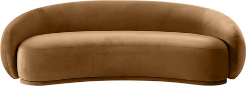 Delaney 93" Saddle Velvet Upholstered Sofa, 1 Piece