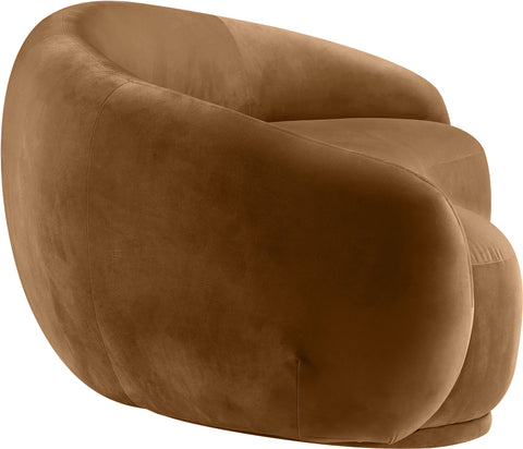 Delaney 93" Saddle Velvet Upholstered Sofa, 1 Piece