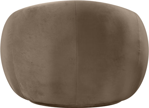 Delaney Taupe Velvet Upholstered Chair, 1 Piece