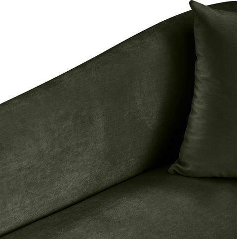 Elara Green Velvet Upholstered Chair, 1 Piece