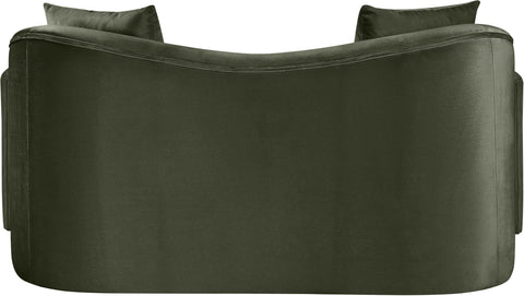 Elara 70" Green Velvet Upholstered Loveseat, 1 Piece