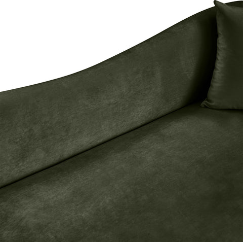 Elara 70" Green Velvet Upholstered Loveseat, 1 Piece