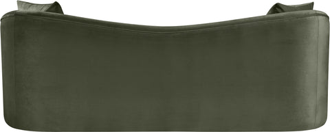 Elara 91" Green Velvet Upholstered Sofa, 1 Piece