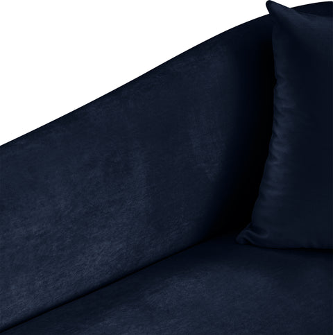 Elara Navy Velvet Upholstered Chair, 1 Piece