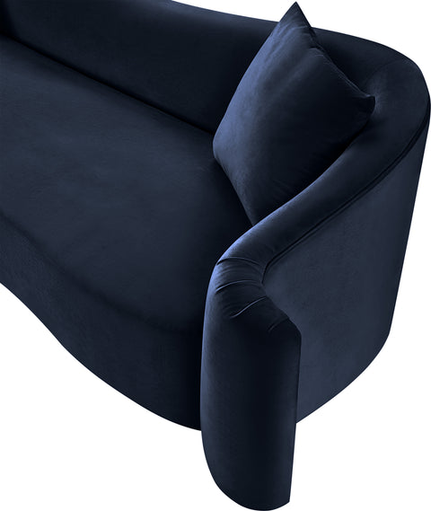 Elara 70" Navy Velvet Upholstered Loveseat, 1 Piece
