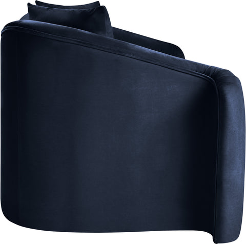 Elara 70" Navy Velvet Upholstered Loveseat, 1 Piece