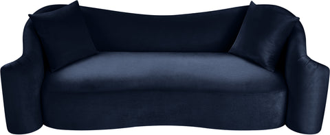 Elara 91" Navy Velvet Upholstered Sofa, 1 Piece