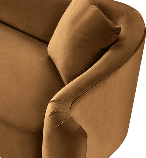 Elara Saddle Velvet Upholstered Chair, 1 Piece