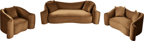 Elara Saddle Velvet Upholstered Chair, 1 Piece