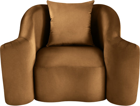 Elara Saddle Velvet Upholstered Chair, 1 Piece