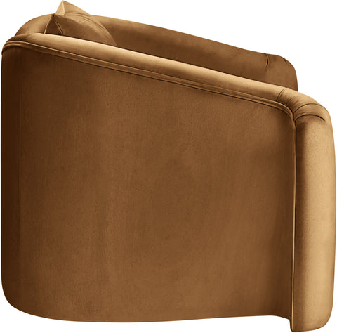 Elara Saddle Velvet Upholstered Chair, 1 Piece