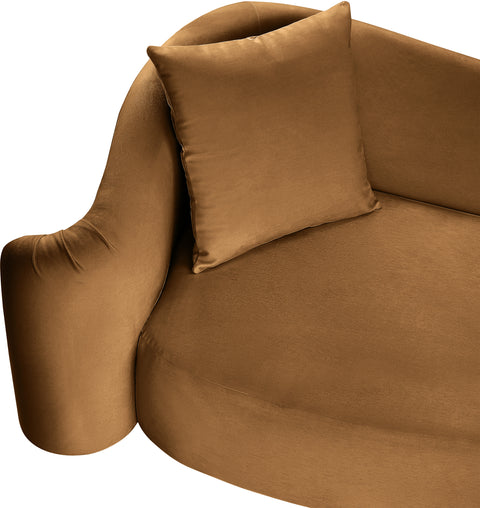 Elara 70" Saddle Velvet Upholstered Loveseat, 1 Piece