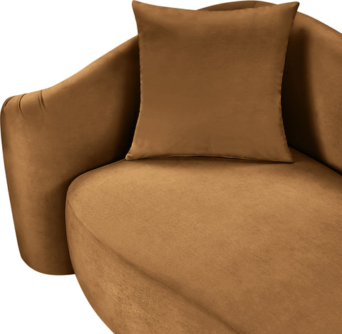 Elara 70" Saddle Velvet Upholstered Loveseat, 1 Piece