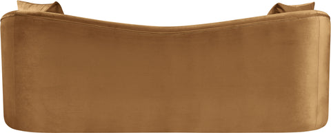 Elara 91" Saddle Velvet Upholstered Sofa, 1 Piece