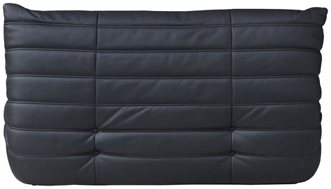 Jolie 54.75" Black Vegan Leather Upholstered Loveseat, 1 Piece