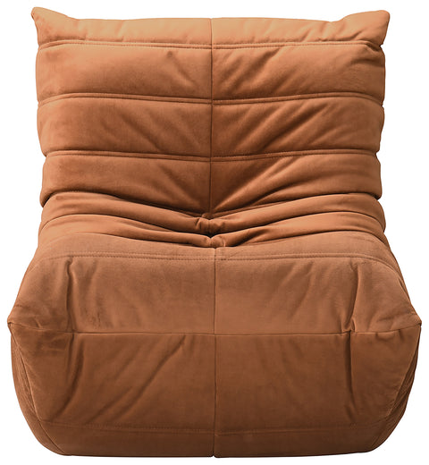 Jolie Cognac Velvet Upholstered Chair, 1 Piece