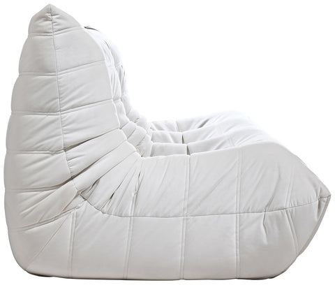 Jolie 77.75" Cream Velvet Upholstered Sofa, 1 Piece