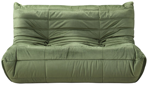 Jolie 54.75" Green Velvet Upholstered Loveseat, 1 Piece