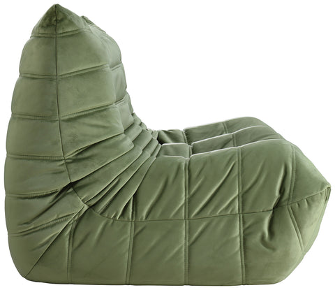 Jolie 54.75" Green Velvet Upholstered Loveseat, 1 Piece