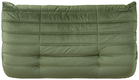 Jolie 54.75" Green Velvet Upholstered Loveseat, 1 Piece
