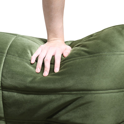 Jolie 54.75" Green Velvet Upholstered Loveseat, 1 Piece