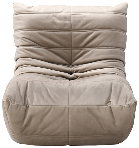 Jolie Taupe Velvet Upholstered Chair, 1 Piece