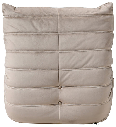 Jolie Taupe Velvet Upholstered Chair, 1 Piece