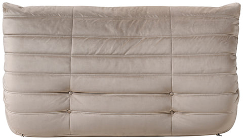 Jolie 54.75" Taupe Velvet Upholstered Loveseat, 1 Piece
