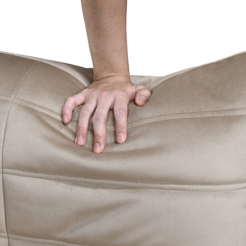 Jolie 54.75" Taupe Velvet Upholstered Loveseat, 1 Piece