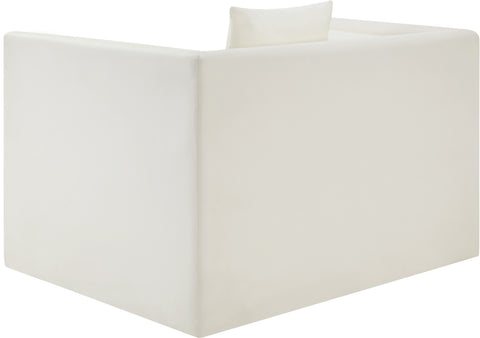 Selene Cream Vegan Leather Upholstered Chair, 1 Piece