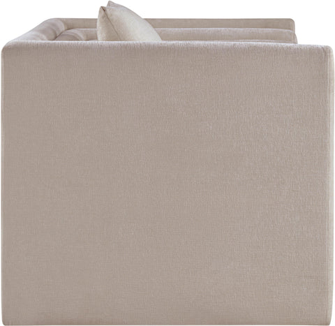 Anzio Beige Chenille Fabric Chair