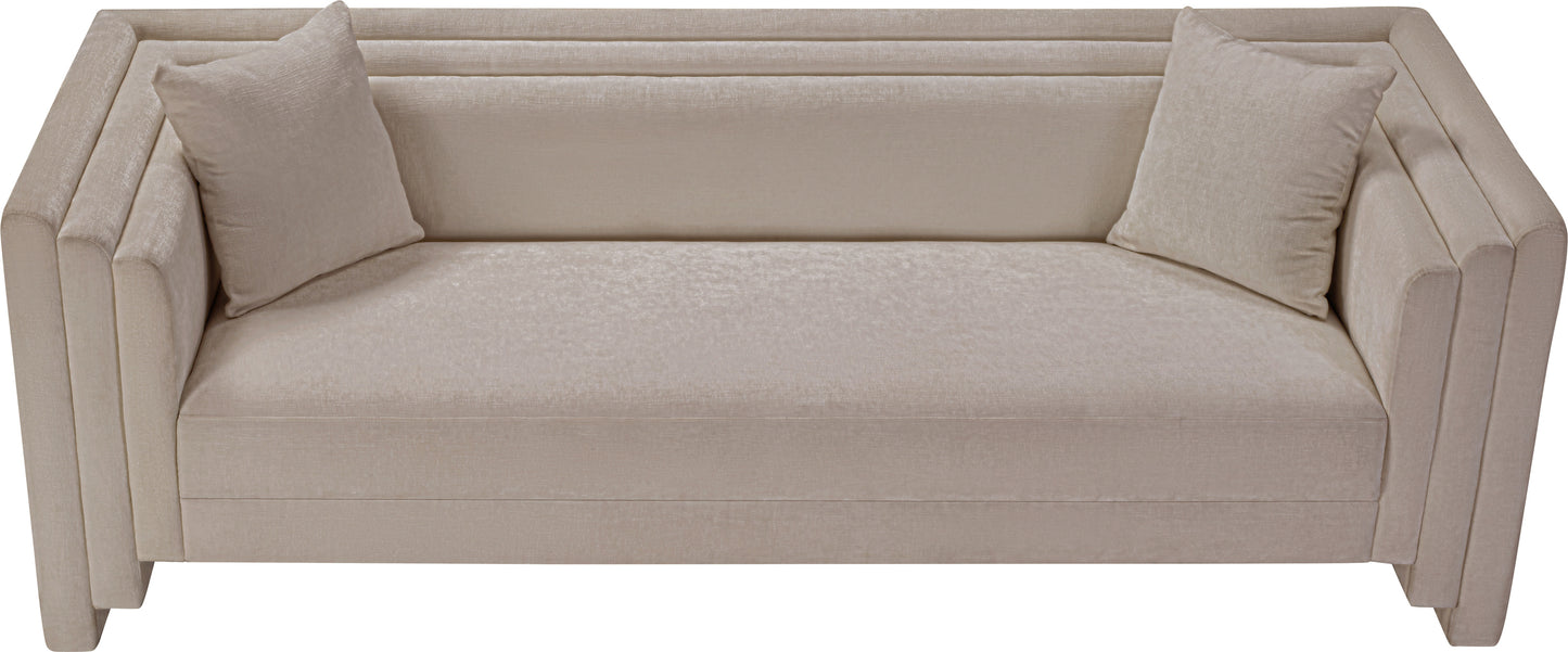 anzio beige chenille fabric sofa